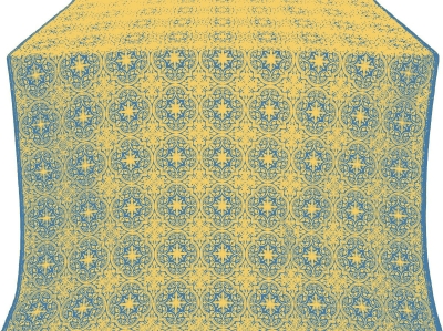 Shouya silk (rayon brocade) (blue/gold)