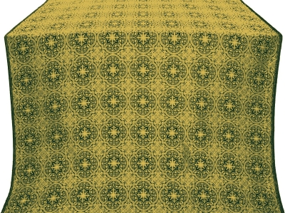 Shouya silk (rayon brocade) (green/gold)