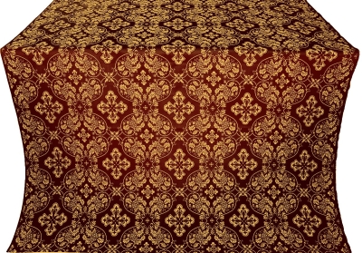 Rostov silk (rayon brocade) (claret/gold)