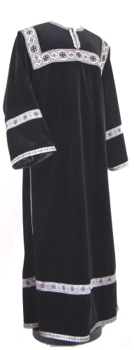 Clergy stikharion - German velvet (black-silver)