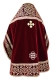 Embroidered Russian Priest vestments - Wattled (claret-gold) (back), Standard design