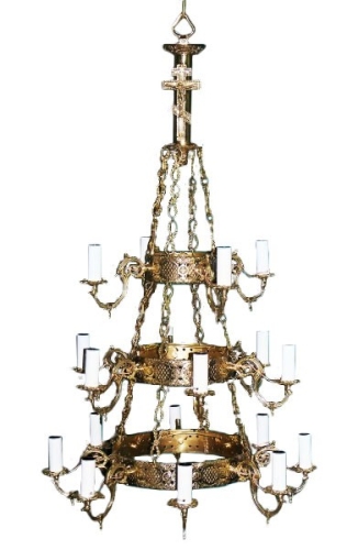 Three-level chandelier (khoros) - 3 (18 lights)