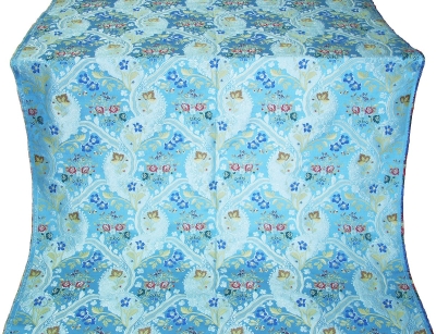 Majestic Garden metallic brocade (blue/silver)