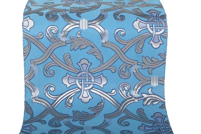 Forged Cross metallic brocade (blue/silver with blue)
