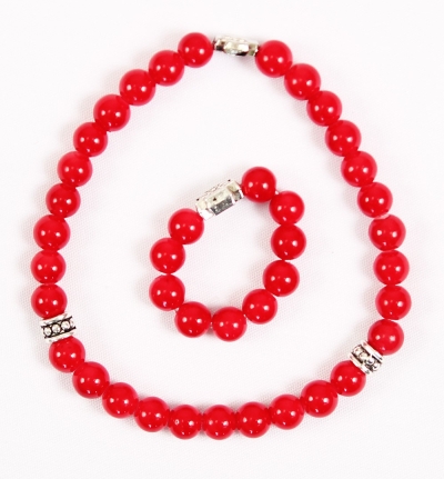 Orthodox prayer rope set (30 + 10 knots) - Red agate