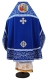 Embroidered Russian Priest vestments - Iris (blue-silver) (back), Standard design