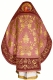 Embroidered Russian Priest vestments - Iris (claret-gold) (back), Standard design