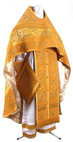 Embroidered Russian Priest vestments - Iris (yellow-gold)