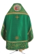 Embroidered Russian Priest vestments - Iris (green-gold) (back), Standard design