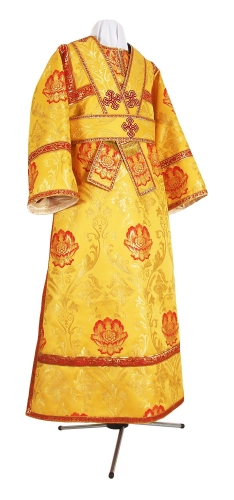 Subdeacon vestments - rayon brocade S4 (yellow/gold with red)