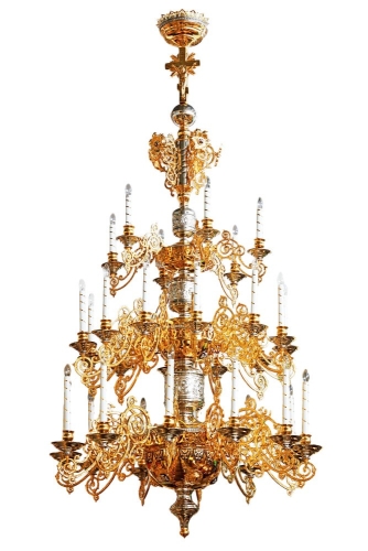 Three-level church chandelier - 7 (30 lights)