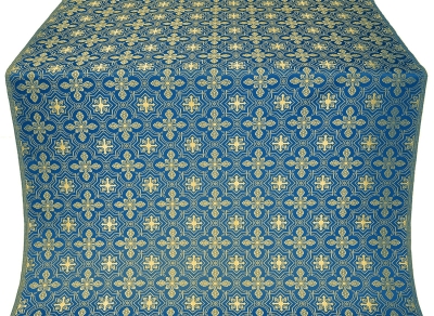 Rus' metallic brocade (blue/gold)