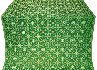 Rus' metallic brocade (green/gold)