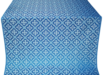 Canon silk (rayon brocade) (blue/silver)