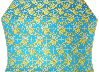 Paradise Garden metallic brocade (blue/gold)