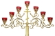 Seven-branch floor candelabrum with cross (top)