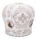 Mitres: Embroidered mitre no.11 (white-silver)