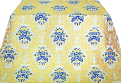 Justinian Bouquet Greek metallic brocade (white/gold with blue)