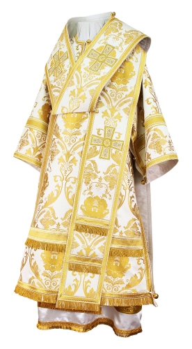 Bishop vestments - rayon brocade S4 (white-gold)