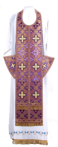 Epitrakhilion set - metallic brocade B (violet-gold)