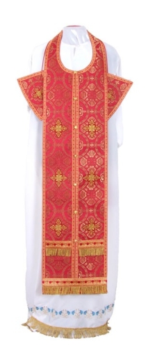 Epitrakhilion set - metallic brocade B (red-gold)