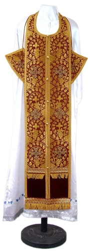 Epitrakhilion set - metallic brocade BG1 (claret-gold)