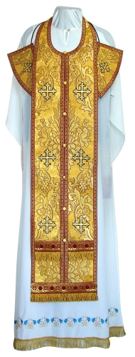 Epitrakhilion set - metallic brocade BG3 (yellow-gold)