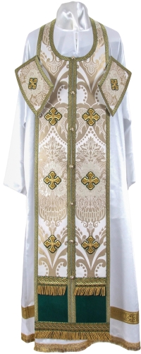 Epitrakhilion set - metallic brocade BG3 (white-gold)