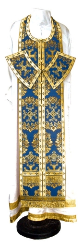 Epitrakhilion set - metallic brocade BG5 (blue-gold)