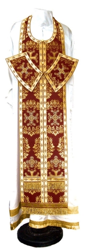 Epitrakhilion set - metallic brocade BG5 (claret-gold)