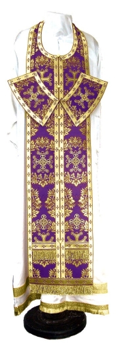 Epitrakhilion set - metallic brocade BG5 (violet-gold)