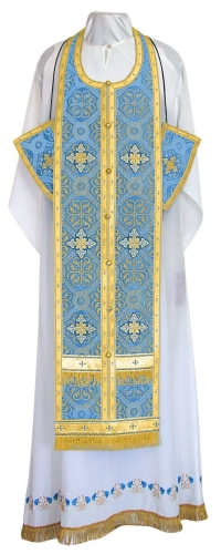 Epitrakhilion set - rayon brocade S3 (blue-gold)