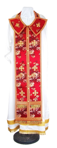 Epitrakhilion set - rayon Chinese brocade (red-gold)
