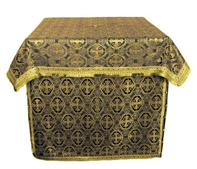 Holy Table vestments - brocade B (black-gold)