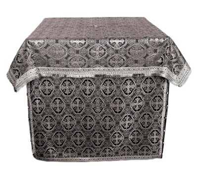 Holy Table vestments - brocade BG5 (black-silver)