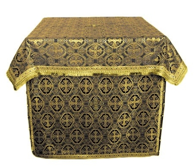 Holy Table vestments - silk S3 (black-gold)