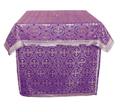 Altar Table vestments - brocade BG1 (violet-silver)