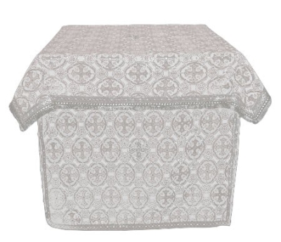 Altar Table vestments - brocade BG1 (white-silver)