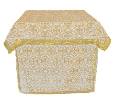 Altar Table vestments - brocade BG3 (white-gold)