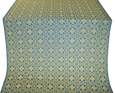 Dormition silk (rayon brocade) (blue/gold)