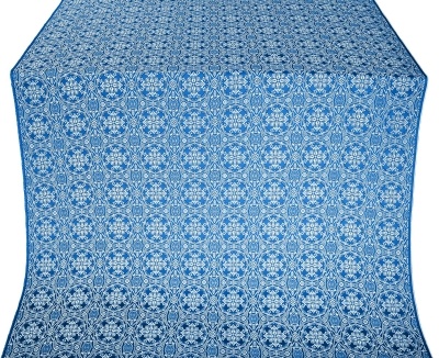Dormition silk (rayon brocade) (blue/silver)