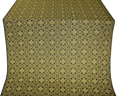 Dormition silk (rayon brocade) (black/gold)