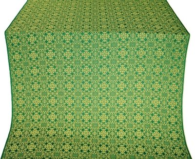 Dormition silk (rayon brocade) (green/gold)