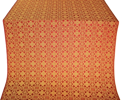 Dormition silk (rayon brocade) (red/gold)