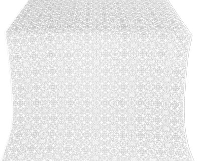 Dormition silk (rayon brocade) (white/silver)