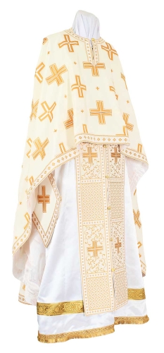 Greek Priest vestments - Economy Polistavrion yellow/gold