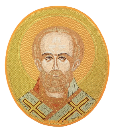 Embroidered icon of St. Nicholas the Wonderworker