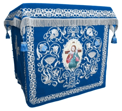 Holy table vestments - no.1 (blue-silver)