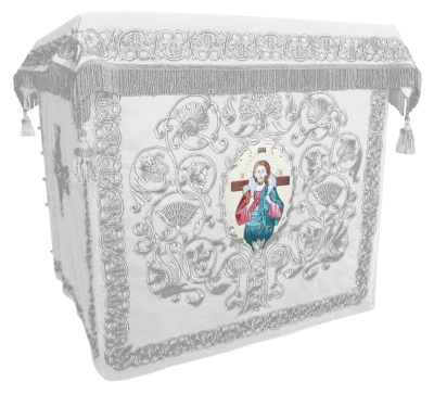 Holy table vestments - no.1 (white-silver)