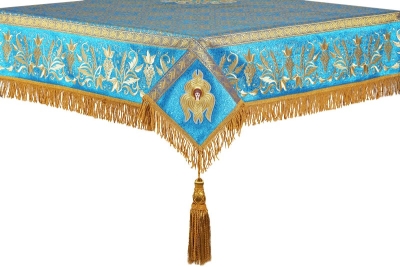 Embroidered Holy table cover no.1 (br.) (blue-gold)